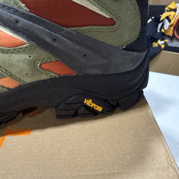 Merrell Mens Moab 3 Vista Mid Waterproof Suede Hiking Boot Mosstone - 7 Wide - Picture 7 of 9